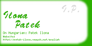 ilona patek business card